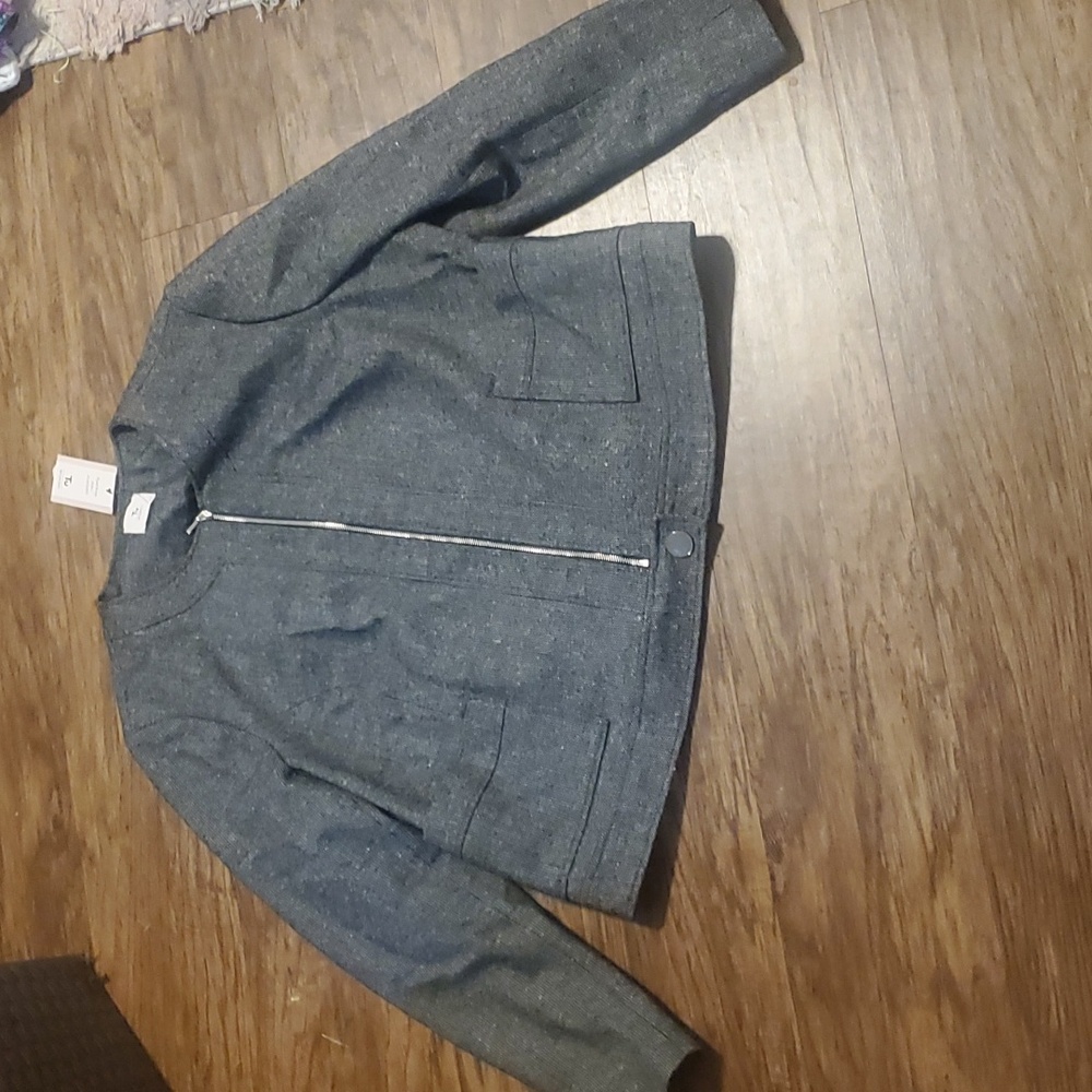TU Gray Bomber STYLE Jacket Size UK 22 Women